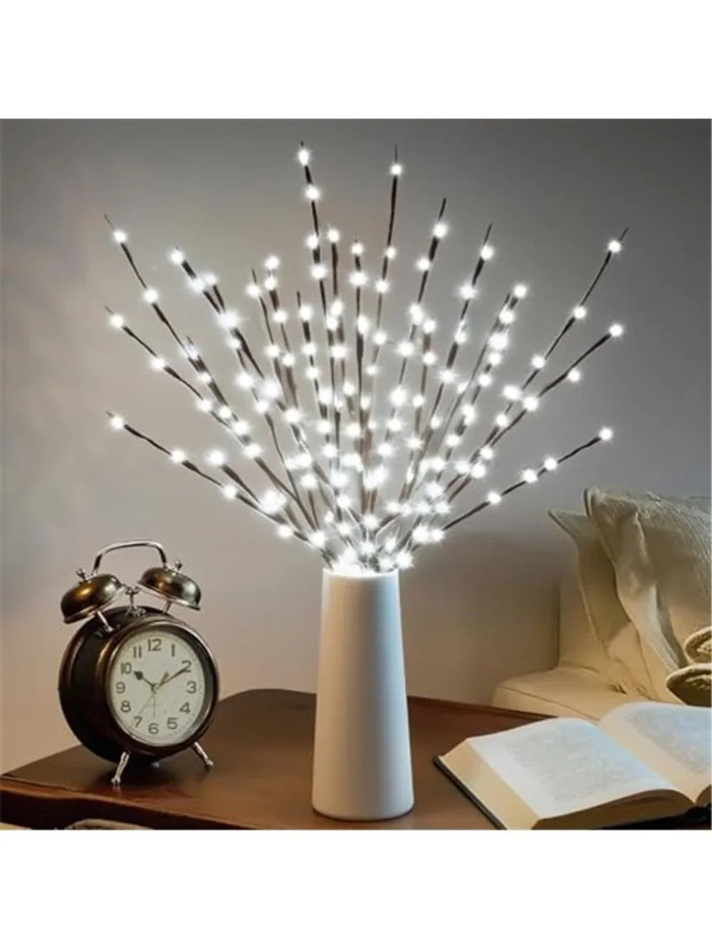 LED Lighted Branches White Twig Lights Battery Operated Vase Decor 2 Pack 30In